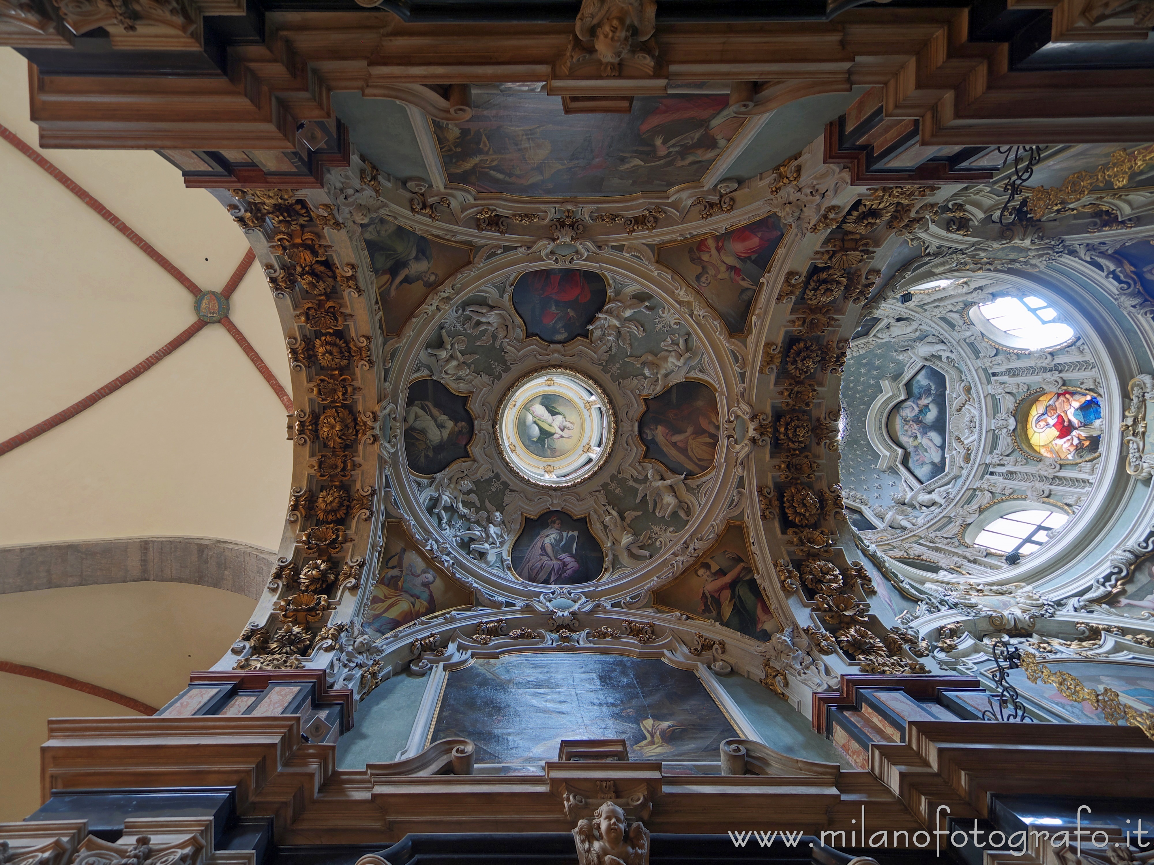Milan (Italy) - Ceiling of the Chapel of the Carmine Virgin in the Church of Santa Maria del Carmine - Full resolution picture